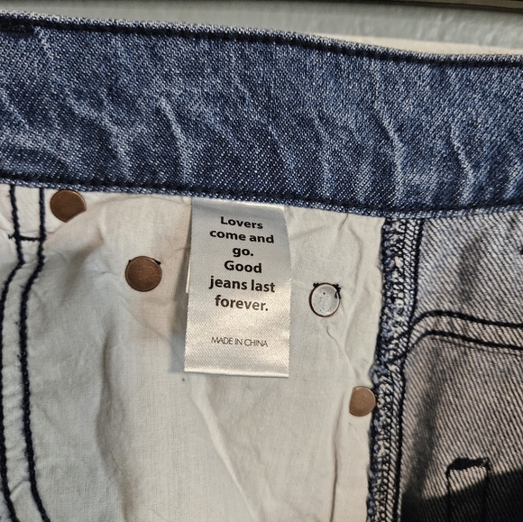 PacSun Blue Jeans with bandana patchwork size 23 - Picture 10 of 13